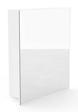 ШКАФ ДЛЯ ВАННОЙ С ЗЕРКАЛОМ И СВЕТОДИОДНОЙ ПОДСВЕТКОЙ 50 СМ - БЕЛЫЙ МАТОВЫЙ