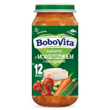 Bobovita Makaron z morszczukiem i warzywami 12m+