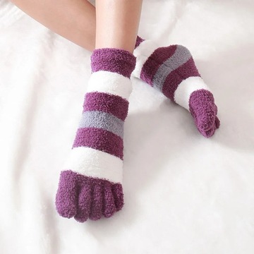 Candy Colors Women's Thick Five Finger Socks