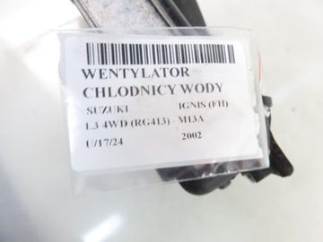 VENTILÁTOR + CHLADIČ SUZUKI IGNIS 1.3 1680003740 1770083E00