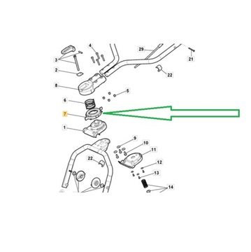 ELEMENT MOCOWANIA KIEROWNICY FULCRUM DO KOSIAREK STIGA 322245070/0 ORYGINAŁ