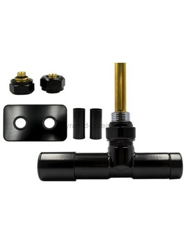 Zawór reg Unico 50mm czarny mat+złączkiPEX+rozLewy