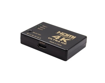 HDMI Switch 3D 4K Ultra HD 3 входа 25м + пульт дистанционного управления