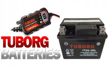Akumulator ŻELOWY Tuborg YTX4L-GEL YTX4L-BS 12V 3,2Ah 60A +ŁADOWARKA