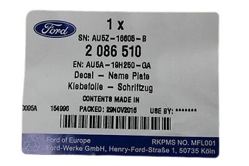 ZNAK ZADNÍ FORD FOCUS MK3 2014- KOMBI ORIGINÁLNÍ