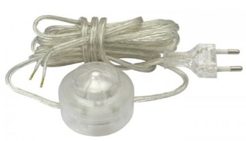 LAMPA 4 m PRZEWÓD Z WTYCZKĄ + WŁĄCZNIK E025