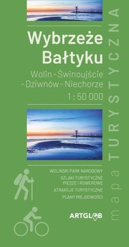 MAPA Wybrzeże Bałtyku Wolin Świnoujście Dziwnów Ni