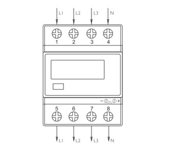 3-фазный СЧЕТЧИК ЭНЕРГИИ MD72BI ДВУНАПРАВЛЕННЫЙ СБРОС