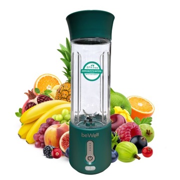 BLENDER KIELICHOWY DO SMOOTHIE I KOKTAJLI RECZNY beWell 500ml BEZPRZEWODOWY