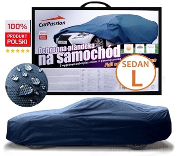 Plandeka pokrowiec 4 warstwy PREMIUM L sedan MOCNA