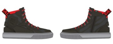 Кожаные ботинки / мотоциклетные кроссовки Rebelhorn Vandal Printed Black/Red, размер 43