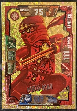 Lego Ninjago Series 1 trading card LE1 NRG Kai Limited edition UNIKAT !!!