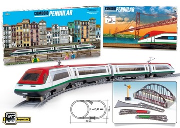 PENDOLINO SZYBKA KOLEJKA NA BATERIE 230x100cm 6,6m
