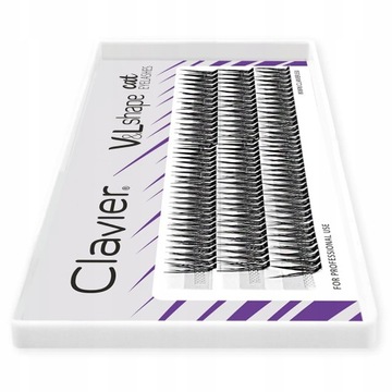 Kępki rzęs Clavier V&L Shape cat eyelashes skręt L - 14 mm