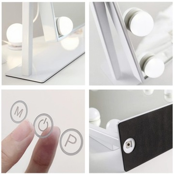 Светодиодное зеркало Зеркала для макияжа Hollywood 300x410 мм