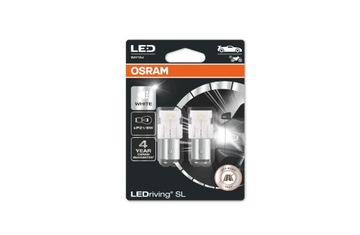 ЛАМПОЧКА СВЕТОДИОД OSRAM LEDRIVING 2 ШТУКИ 7528DWP-02B 2W/12V BAY15D P21/5W WHITE 