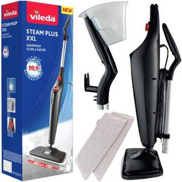 MOCNY MOP PAROWY VILEDA STEAM PLUS XXL + 2 WKŁADY
