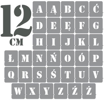 Szablony malarskie LITERY 12cm /wielorazowe/