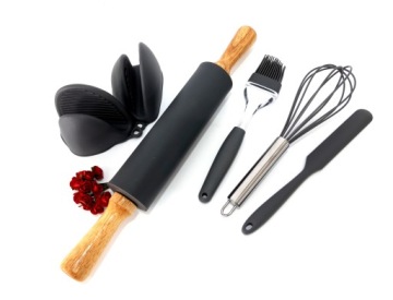 СИЛИКОНОВЫЙ КОВРИК ДЛЯ ПОСУДЫ + РОЛИКОВЫЕ ЛАПЫ НАБОР ИЗ 7ЭЛ.