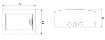 ЭЛЕКТРИЧЕСКАЯ КОРОБКА НАВЕРХНЕГО МОНТАЖА 1x6