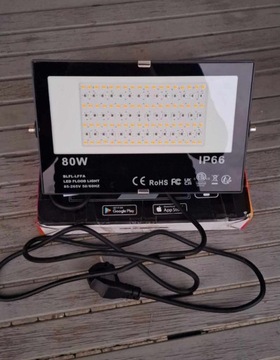 HALOGEN LED RGB 80W APLIKACJA IP66 WIELOKOLOROWY