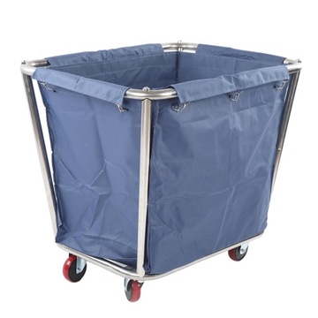 Прочная промышленная корзина для белья из нержавеющей стали.