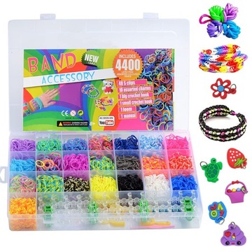 Loom Bands XXL 4400 штук резинки для изготовления браслетов