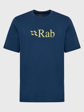 Rab T-Shirt Stance Logo Tee QCB-08-DI Granatowy Regular Fit