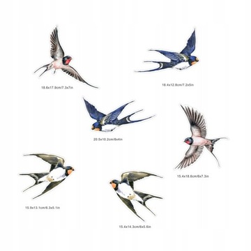 Наклейки на окна с предупреждением о столкновении с птицами 12 шт.