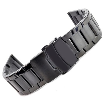 Bransoleta do zegarka CZARNA STALOWA 20mm M71