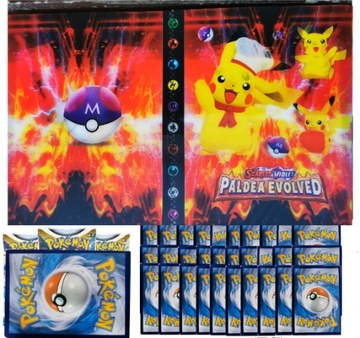 Album klaser na karty pokemon na 240 kart + 100 kart+ Karta Pokemon Energia