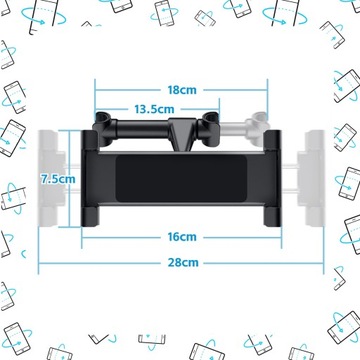 РЕГУЛИРУЕМЫЙ АВТОМОБИЛЬНЫЙ ДЕРЖАТЕЛЬ ДЛЯ ПЛАНШЕТА ТЕЛЕФОНА ПОДГОЛОВНИК АВТОКРЕСЛА