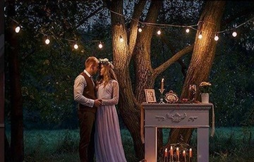 Светодиодные гирлянды, теплый цвет, 6 м.