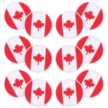 Naszywka z flagą Kanady, haftowany baner kreskówkowy