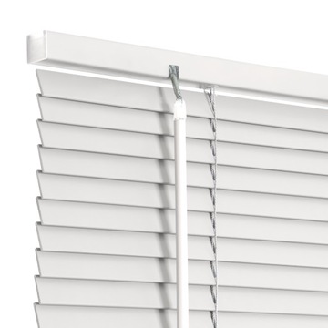 Żaluzje drewniane białe na wymiar 40x140 25mm