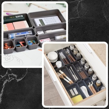 8x ЯЩИК-ОРГАНИЗАТОР ВСТАВКА НАСТОЛЬНЫЙ ШКАФ КОНТЕЙНЕР ДЛЯ СТОЛОВЫХ ПРИБОРОВ