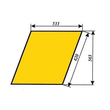 Szyba URSUS C385 ZETOR 8011 drzwi górna prawa lewa