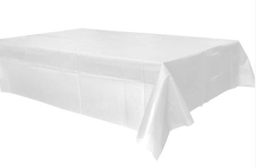Obrus foliowy biały moletowany jednorazowy 120x300