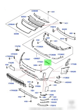 DRŽÁKY NÁRAZNÍKU BLATNÍK NEW EVOQUE 2019 2020