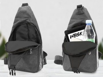 МАЛЕНЬКИЙ РЮКЗАК НА ОДНО ПЛЕЧО С USB-ПОРТОМ + БИЗНЕС-ШАПКА СО СВЕТОДИОДНОЙ ПОДСВЕТКОЙ