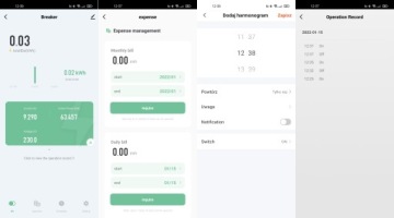 Управляемый предохранитель 2x 16A ZigBee TUYA En измерение