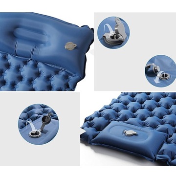 САМОНАДУВАЮЩИЙСЯ ДВОЙНОЙ ТУРИСТИЧЕСКИЙ МАТРАС СВЕРХЛЕГКИЙ ВСТРОЕННЫЙ НАСОС