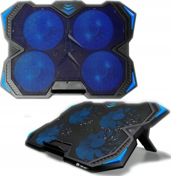 Podkładka Chłodząca Podstawka Laptopa Stolik Regulowana Wentylator LED USB