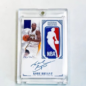 Kobe Bryant National Treasures Trading Logoman Card Signed