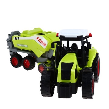 TRAKTOR + MASZYNY rolnicze NAPĘD 38CM duży zielony