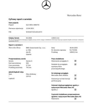 Mercedes GLE V167 SUV 2.9 400d 330KM 2021 MERCEDES-Benz GLE 400 d COUPE 4-Matic Premium Krajowy Bezwypadkowy I Wł, zdjęcie 39