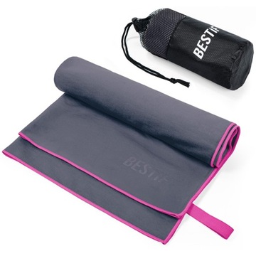 RĘCZNIK SZYBKOSCHNĄCY SPORTOWY PLAŻOWY Z MIKROFIBRY NA SIŁOWNIĘ 100x50