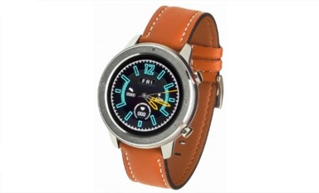 Smartwatch Garett Master RT brązowy, skórzany