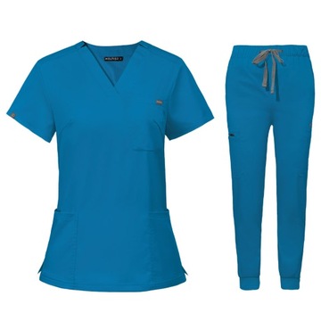 KOMPLET MEDYCZNY DAMSKI SCRUB UNIFORM, MODEL REMEDY, KOLOR BLUE, XXL