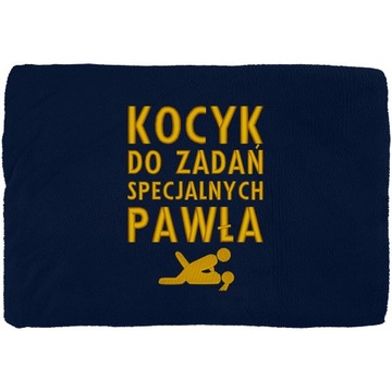 DUŻY KOC Z HAFTEM PREZENT IMIĘ WZORY 130x170
